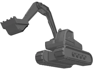 Excavator 3D Model preview