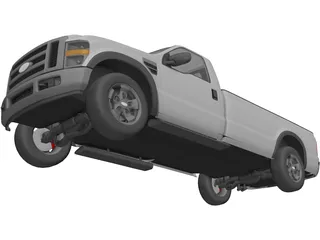 Ford F-250 Regular Cab (2009) 3D Model preview