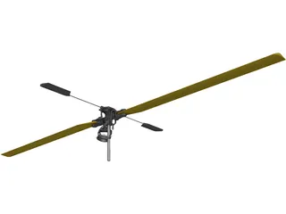 RC Rotorhead Rotorkop Raptor 30 3D Model preview