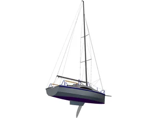 K800 Sail Yacht 3D Model preview