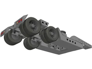 Trailer 3 Axle 3D Model preview