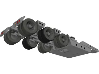 Trailer 5 Axle 3D Model preview