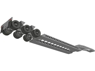 Trailer 6 Axle 3D Model preview