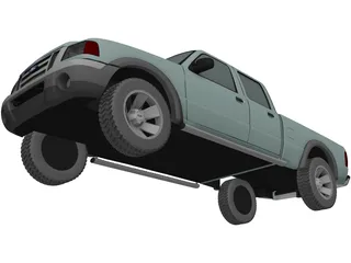 Ford Ranger XLT Crew Cab (2005) 3D Model preview