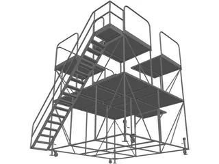 CL-215 Maintenence Scaffold 3D Model preview