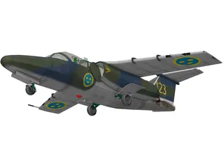 SAAB 105 SK60 3D Model preview