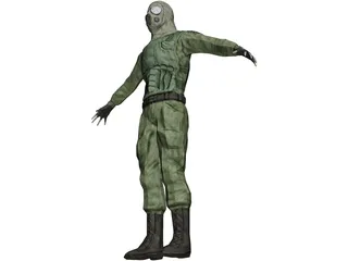Commando 3D Model preview