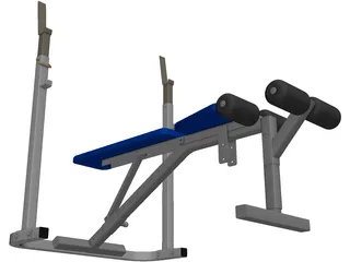 Bench Press 3D Model preview