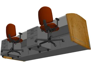 NOC Workstation 3D Model preview