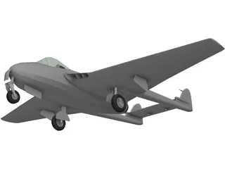 De Havilland D.H. 100 Mk.50 Vampire 3D Model preview