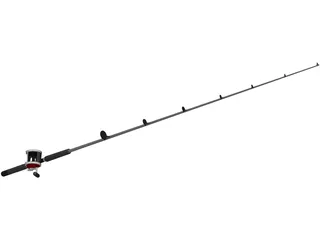 Penn Deep Sea Fishing Rod Reel Combo 3D Model preview