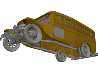 School Bus 3D Model preview