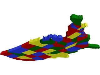 United States Map 3D Model preview