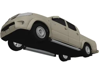 Toyota Hilux Extended Cab 3D Model preview