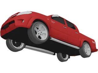 Toyota Hilux Crew Cab 3D Model preview