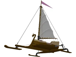 Boat 3D Model preview