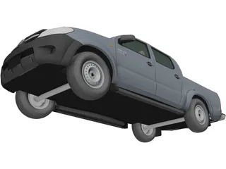 Toyota Hilux Crew Cab 2.5 STD 3D Model preview