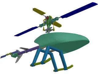 RC Helicopter 3D Model preview