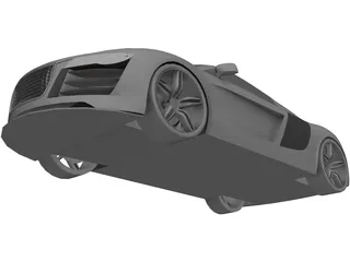 Audi R8 3D Model preview