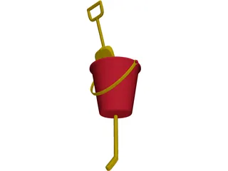 Sand Bucket 3D Model preview