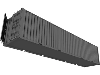 Shipping Container 40x08x08 3D Model preview