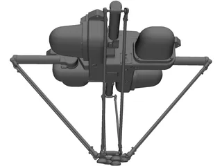 Adept Quattro Robot 3D Model preview
