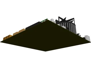 microATX Intel System Board 3D Model preview