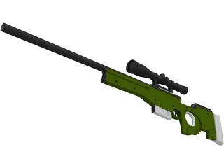 L96A1 3D Model preview
