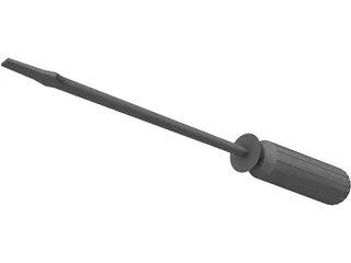 Flat Head Screwdriver 3D Model preview