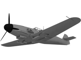 Messerschmitt ME-109 F1 3D Model preview
