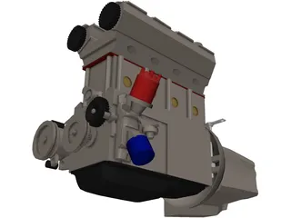V8 Engine 3D Model preview