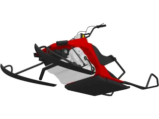 Snowmobile 3D Model preview