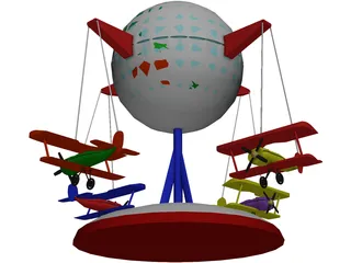 Toy Carousel 3D Model preview