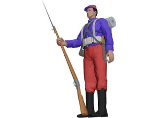 Soldier (1879) 3D Model preview