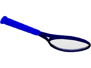 Tennis Racquet 3D Model preview