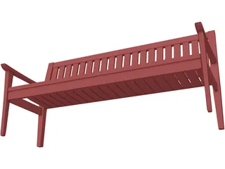 Madison Bench 3D Model preview