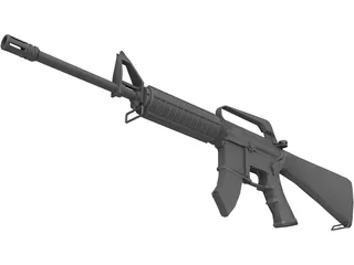 M-16 A2 Rifle 3D Model preview
