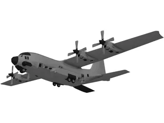 Lockheed AC-130 Hercules 3D Model preview