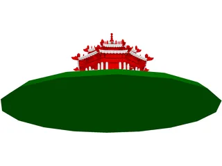 Chinese Building 3D Model preview
