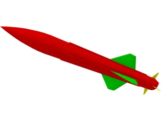 Exocet Missile 3D Model preview