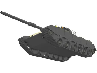 Type 80 Russian Tank 3D Model preview