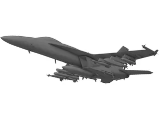 F-18E 3D Model preview