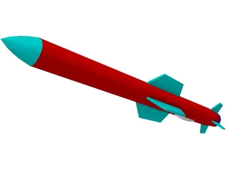 Harpoon Missile 3D Model preview