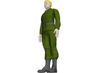 Soldier Male 3D Model preview