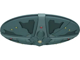 UFO Invader 3D Model preview