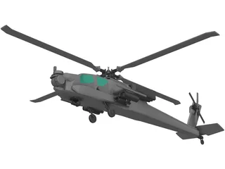 Boeing AH-64 Apache 3D Model preview