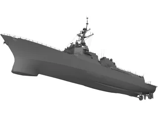 DDG-81 Winston Churchill 3D Model preview