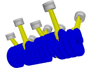 V8 Engine 3D Model preview