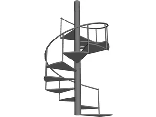 Steel Stair 3D Model preview