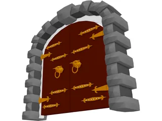 Archway Door 3D Model preview